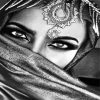 Arab Woman Black and White paint by numbers