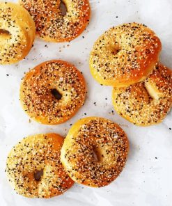 Homemade Bagels Food Paint By Number