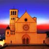 Basilica of San Francesco d Assisi Sunset Colors paint by numbers