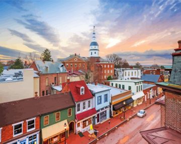 Beautiful Small Town Paint By Number