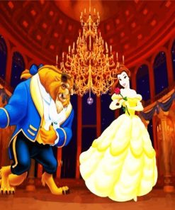 Beauty And The Beast In The Ballroom paint by numbers