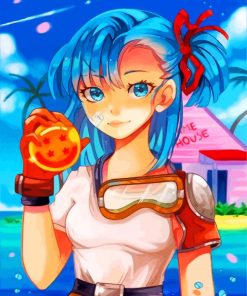 Bulma Dragon Ball Anime paint by numbers