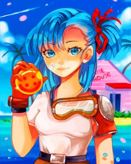 Bulma Dragon Ball Anime paint by numbers