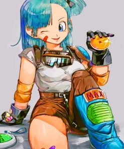 Bulma Dragon Ball paint by numbers