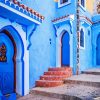 Chefchaouen Blue Houses paint by numbers