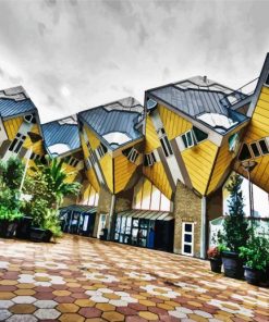 Cube Houses Rotterdam paint by numbers