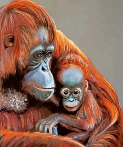 Orangutans Mother Paint By Number