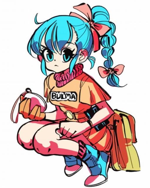 Cute Bulma paint by numbers