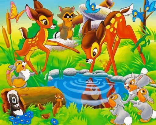 Disney Bambi and Friends paint by numbers