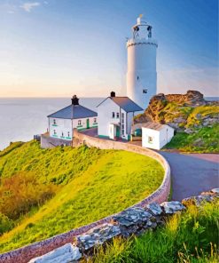 England Start Point Lighthouse paint by numbers