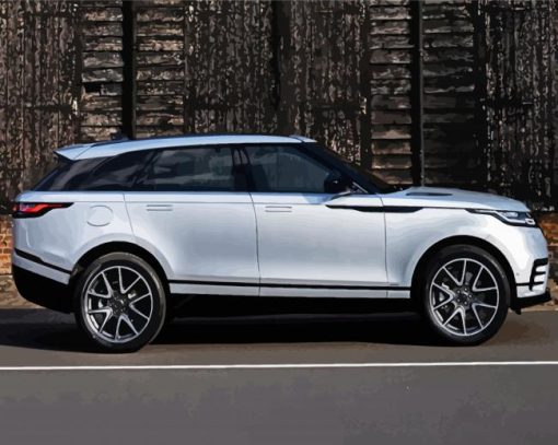 Grey Range Rover Velar Car paint by numbers