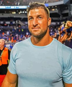 Footballer Tim Tebow Paint By Number