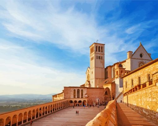 Basilica Of San Francesco D Assisi Italy Paint By Number