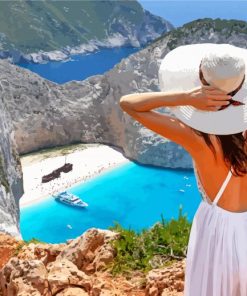 Lady Navagio Zante paint by numbers