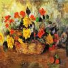 Nasturtiums Dahlias In A Basket Gauguin Paint By Number