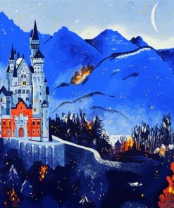 Neuschwanstein Castle In Bavaria Art paint by numbers