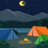 Night Camping illustration Paint By Number