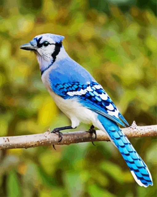 North American Blue Jay paint by numbers