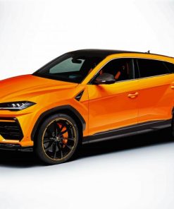 Orange Lamborghini Urus paint by numbers