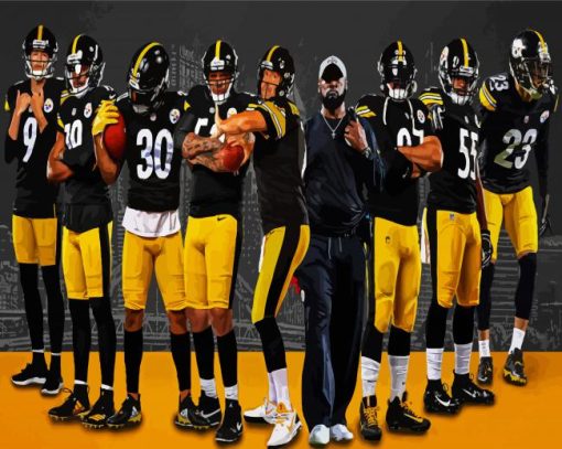 Pittsburgh Steelers Players paint by numbers