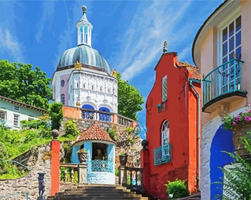 Portmeirion Wales paint by numbers