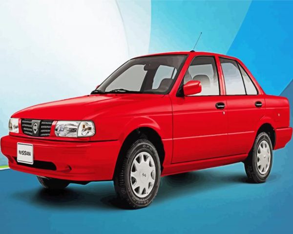 Red Nissan Tsuru Paint By Number