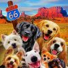 Route 66 Dog paint by numbers