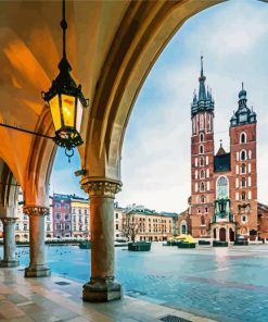 St Marys Basilica Krakow Poland Paint By Number