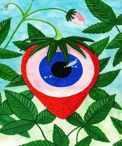 Strawberry Eye Paint By Number