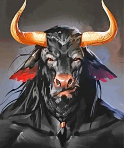 Strong Black Bull paint by numbers