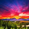 Summer Sunset At Teton Paint By Number