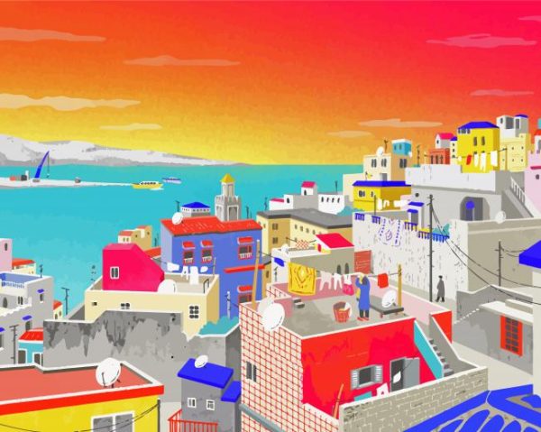 Tangier Houses Art Paint By Number