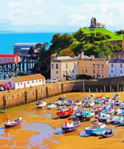 Tenby Town Wales Paint By Number