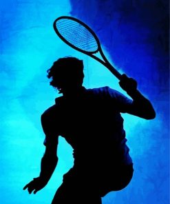 Tennis Player Silhouette Paint By Number