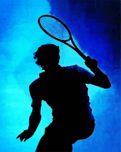 Tennis Player Silhouette Paint By Number