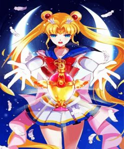 Tsukino Sailor Moon Hero Paint By Number