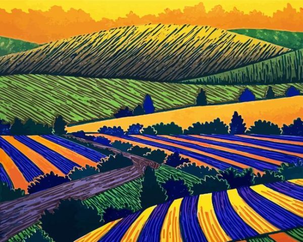 Vermont Farm Scenery paint by numbers