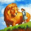 Woman and Lion paint by numbers