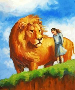 Woman and Lion paint by numbers