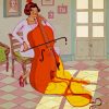 Woman Playing Cello paint by numbers