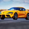 Yellow Supra Sport Car Paint By Number