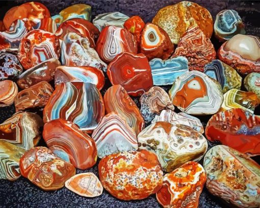 Agate Gemstones paint by numbers