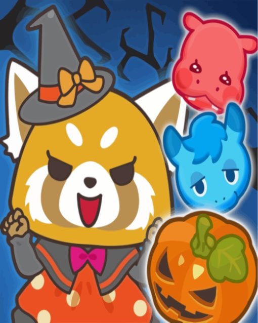 Aggretsuko On Halloween Day Paint By Number