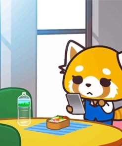 Aggretsuko On Phone Paint By Number