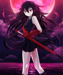 Akame Ga Kill Akame Character paint by numbers