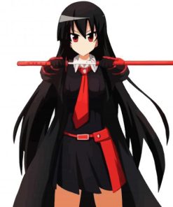 Akame With Sword Paint By Number