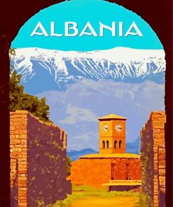 Balkan Albania Poster Paint By Number