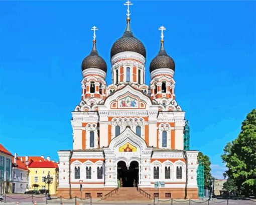 Alexander Nevsky Cathedral Tallinn paint by numbers