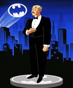 Alfred Pennyworth and Batman paint by numbers