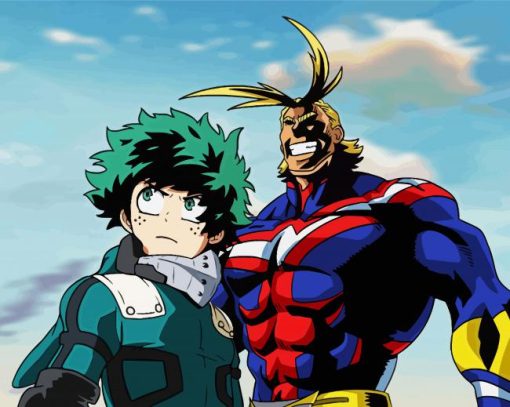 All Might and Deku Paint By Number